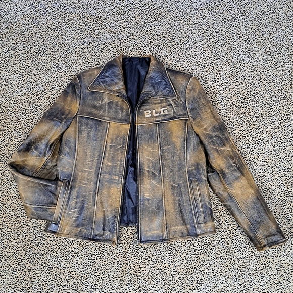 VINTAGE LEATHER JACKET (faux) - Picture 1 of 6